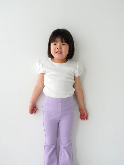 Eyelet puff tee