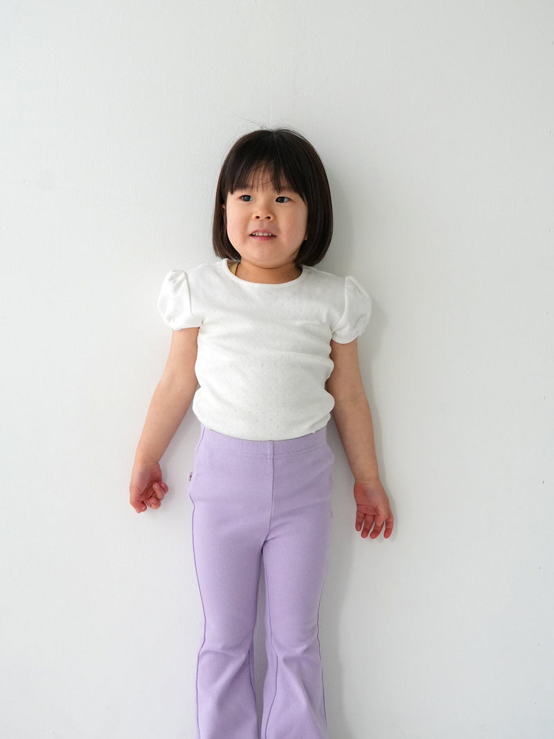 Eyelet puff tee
