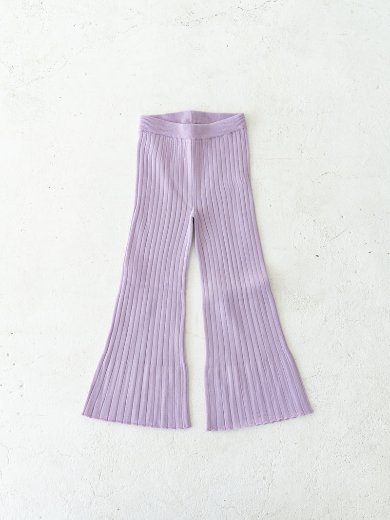 Knit flare pants