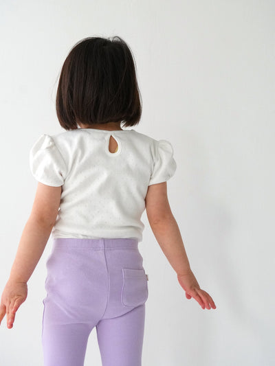 Eyelet puff tee