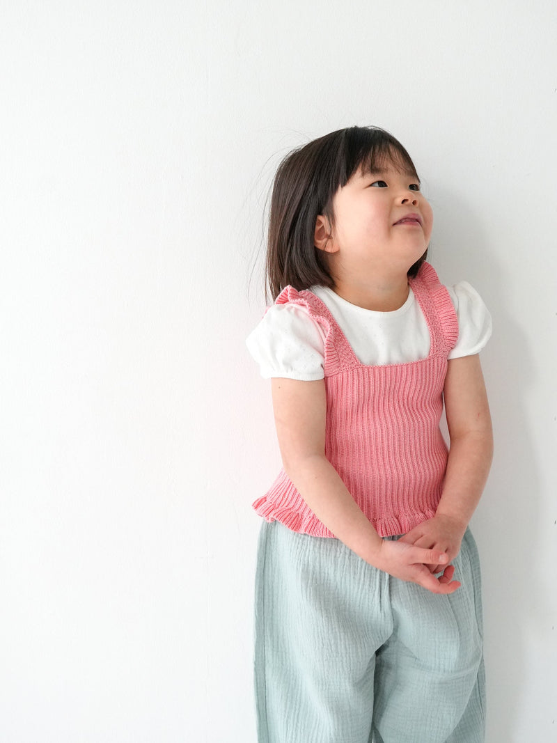 Eyelet puff tee