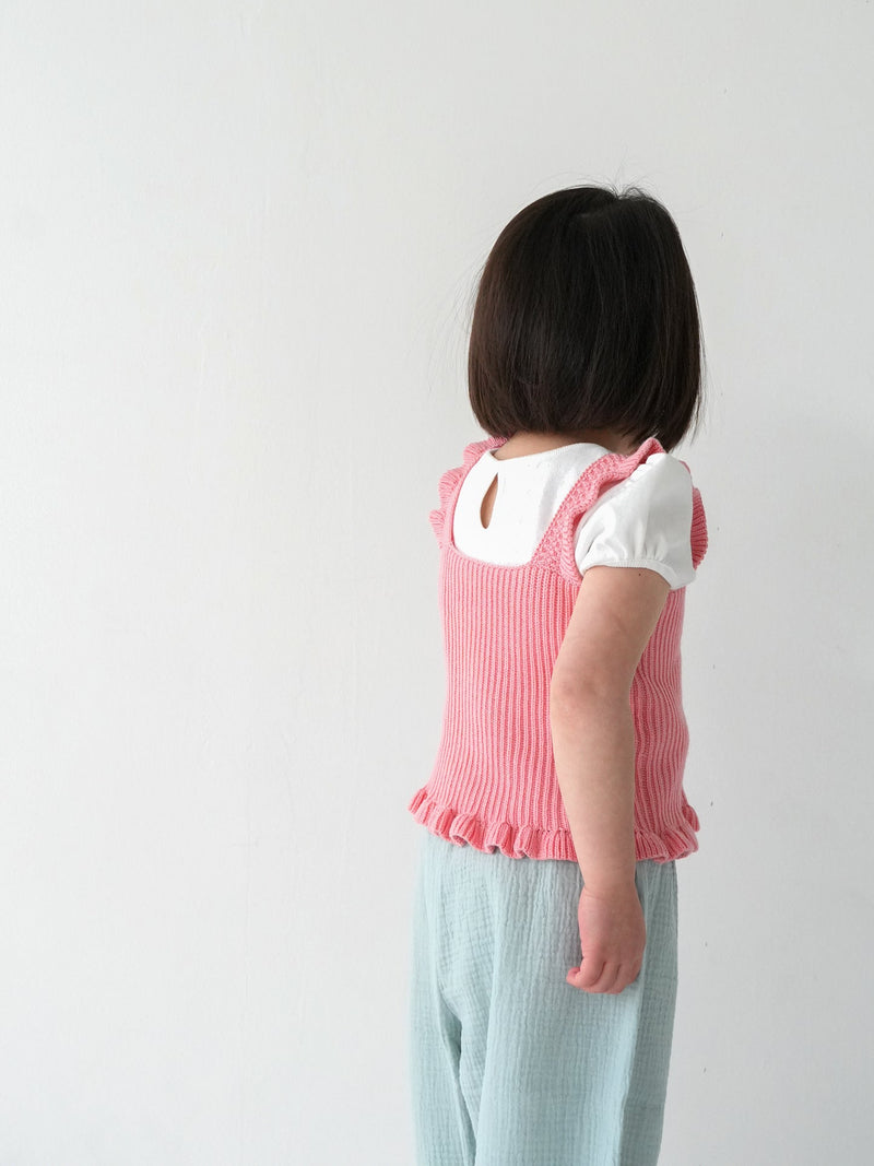 Eyelet puff tee