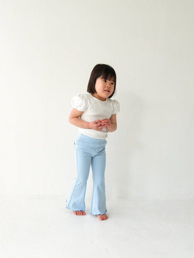 Eyelet puff tee