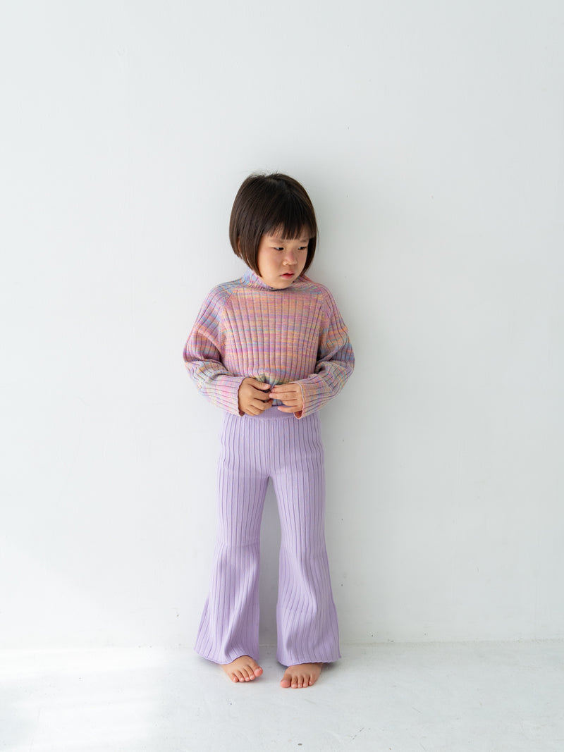 Knit flare pants
