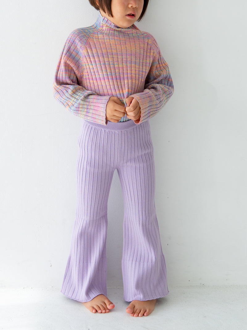 Knit flare pants