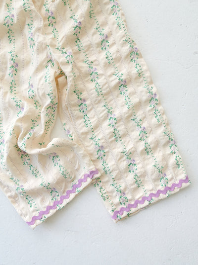 Flower long pants