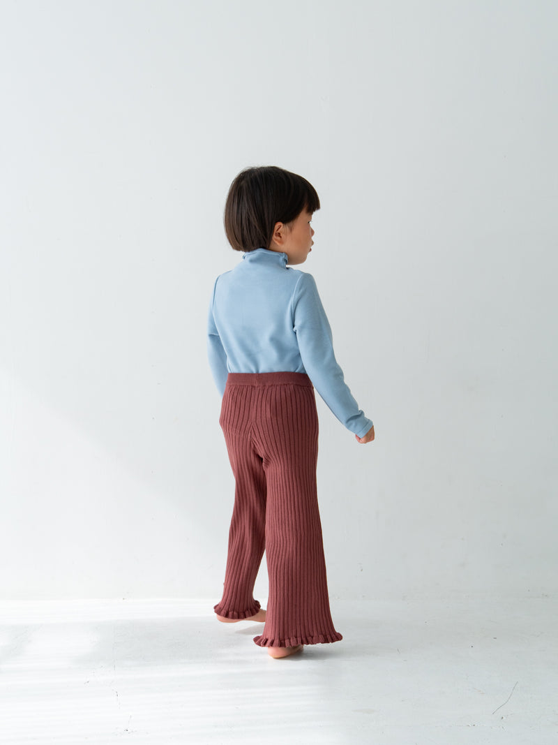 Knit frill pants