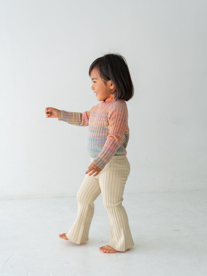 Knit flare pants