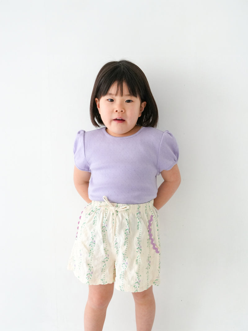 Flower short pants