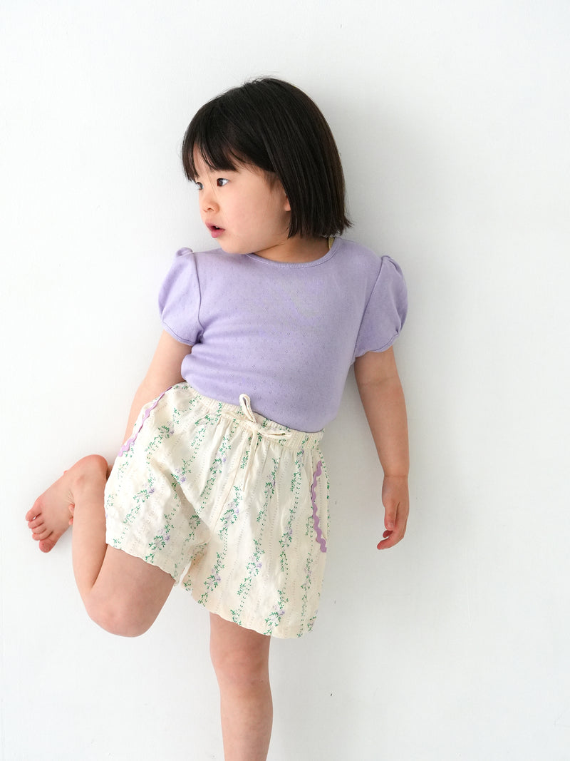 Eyelet puff tee