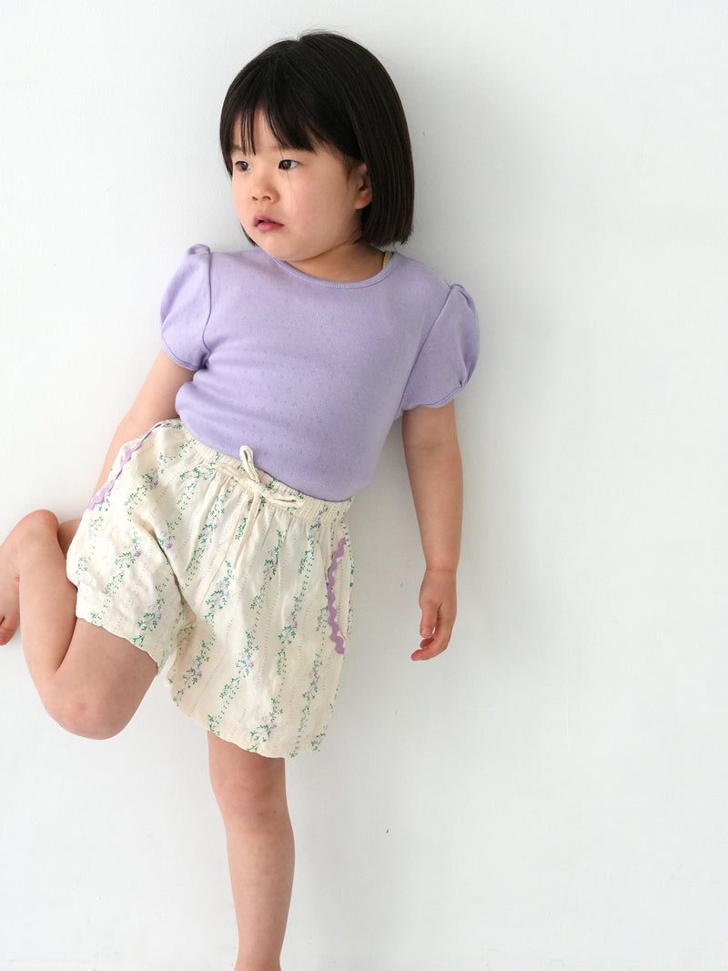 Eyelet puff tee