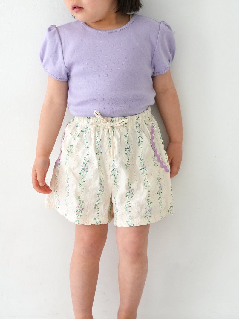 Eyelet puff tee
