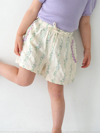 Flower short pants