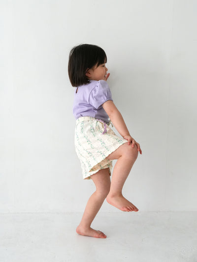Eyelet puff tee