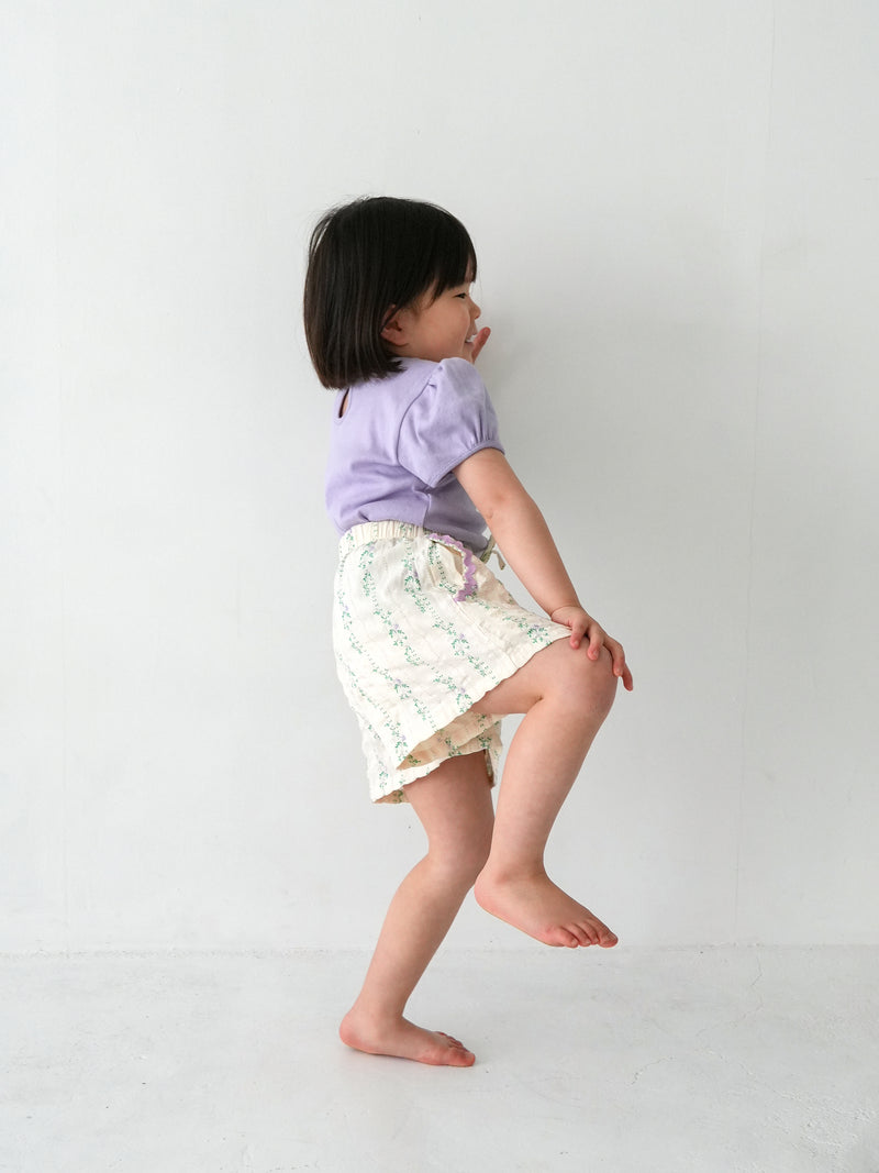 Eyelet puff tee