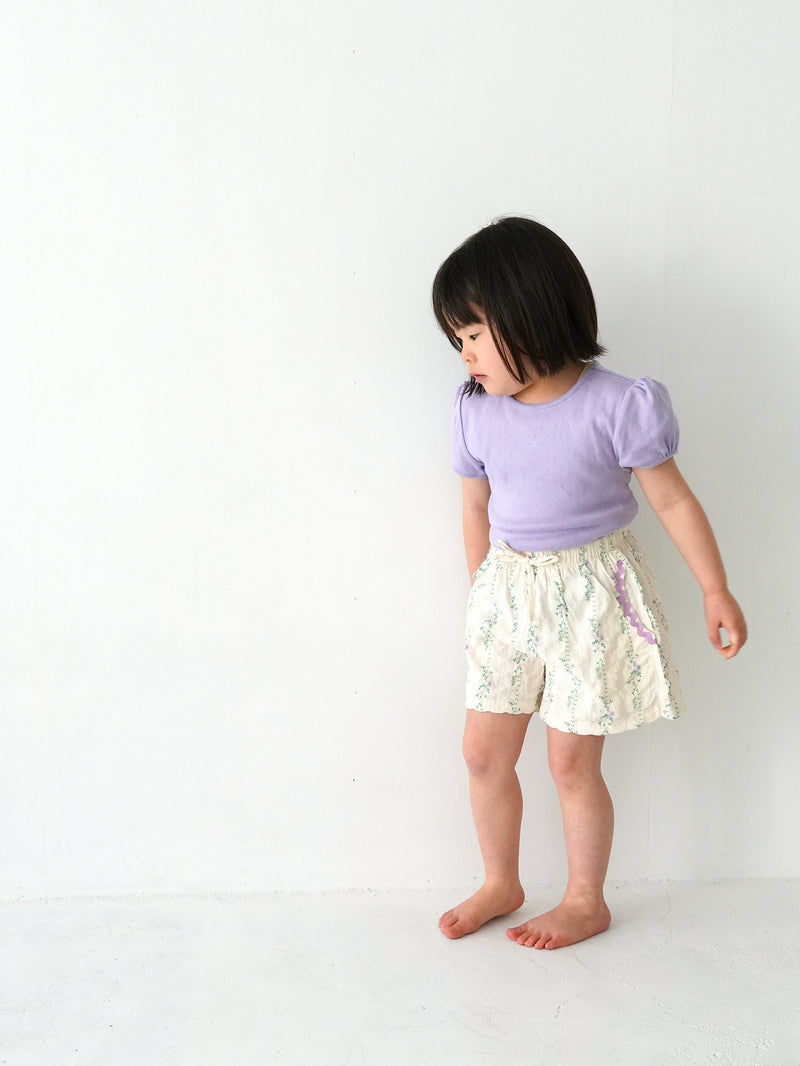 Eyelet puff tee
