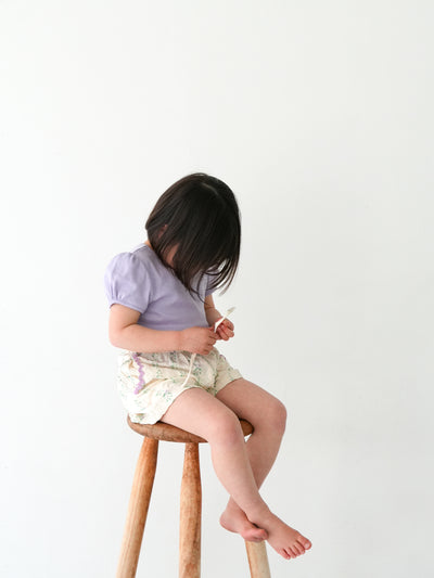 Eyelet puff tee