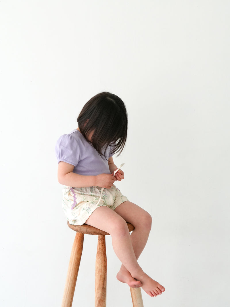 Eyelet puff tee