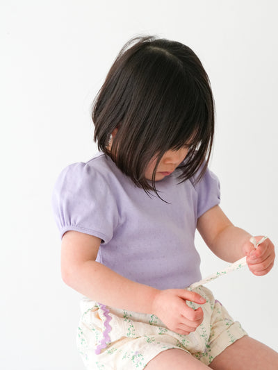 Eyelet puff tee