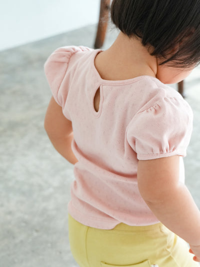 Eyelet puff tee