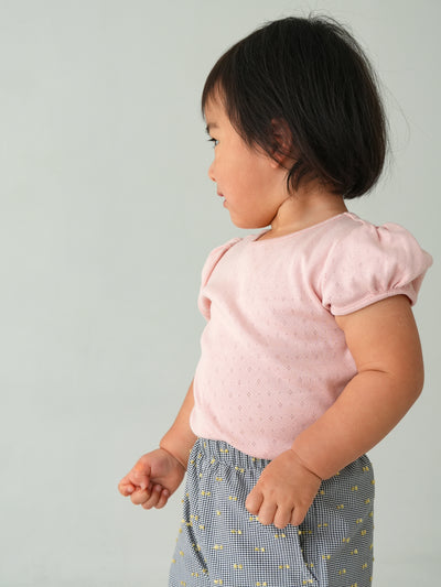 Eyelet puff tee