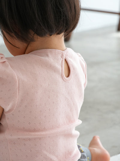 Eyelet puff tee