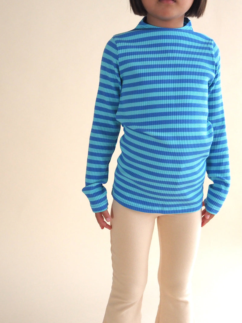 【Special】2tone stripe high-neck