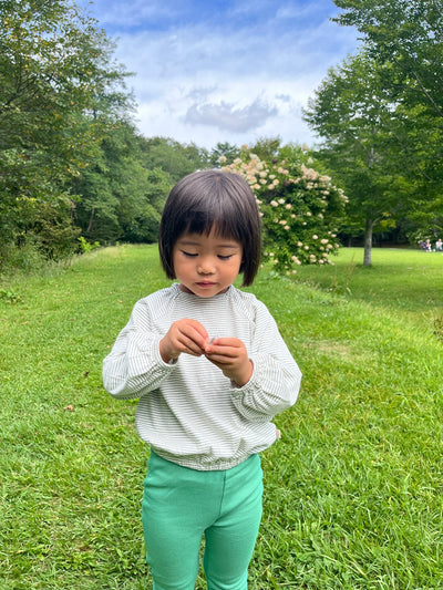 Stripe gathers smock