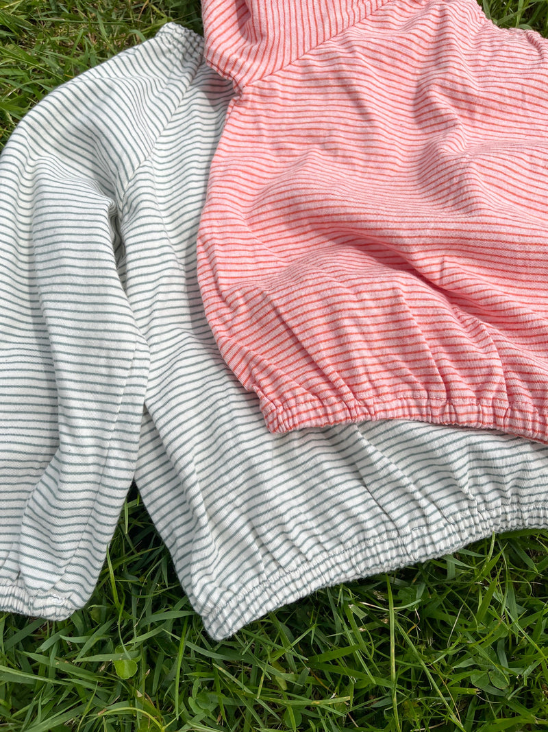 【Special】Stripe gathers smock