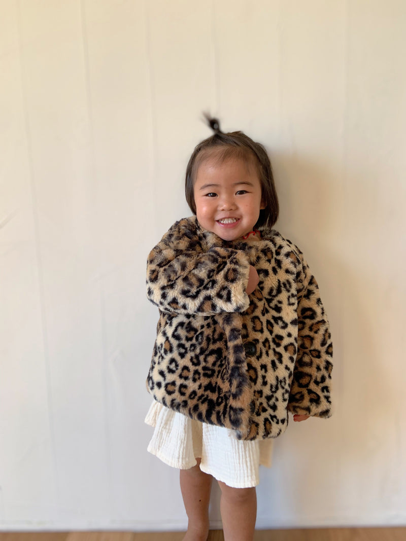 Leopard fur coat