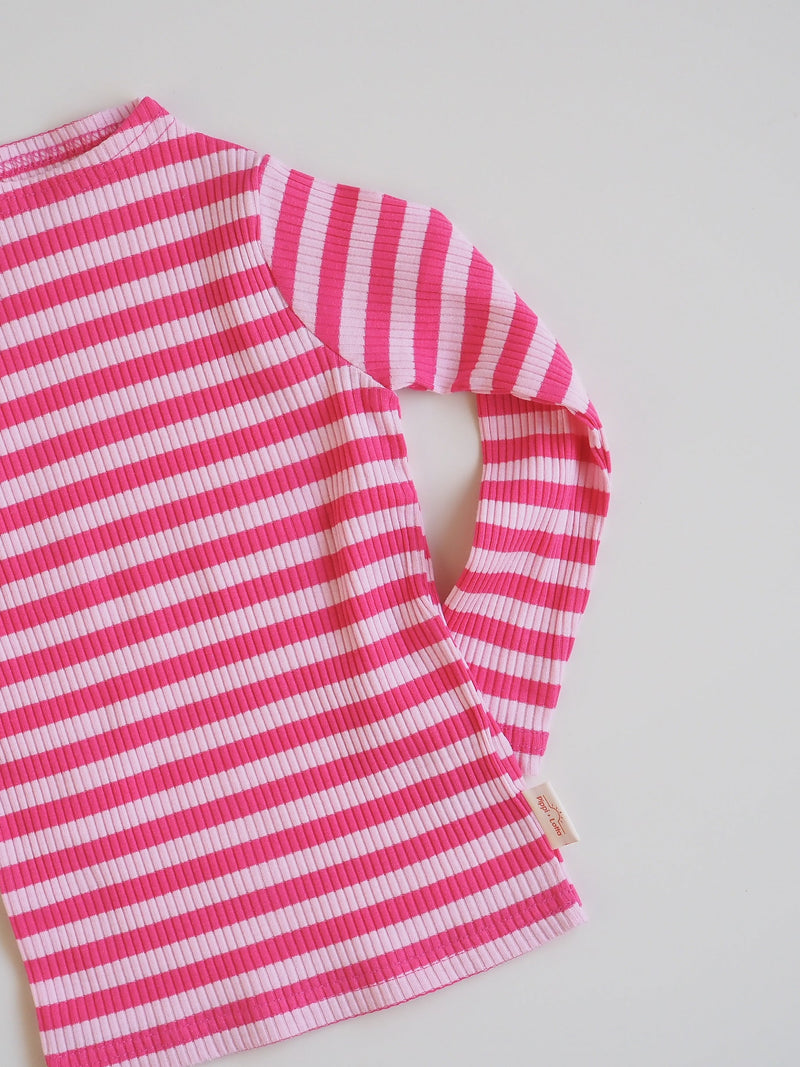 【Special】2tone stripe high-neck