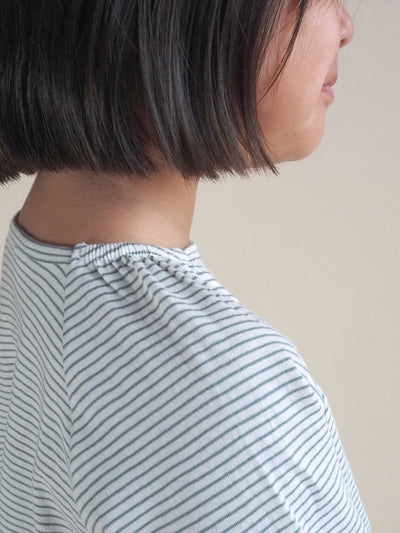 Stripe gathers smock