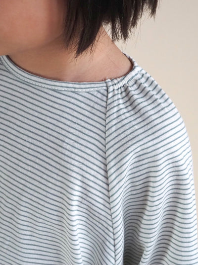 Stripe gathers smock