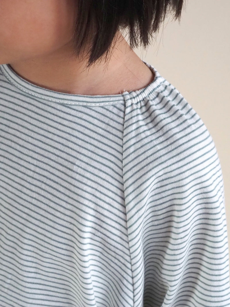 【Special】Stripe gathers smock